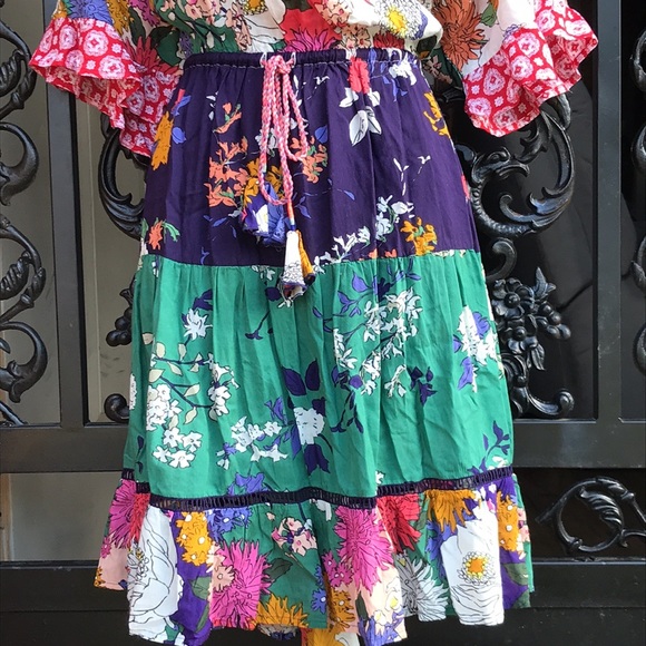 🚨B2G1 ANTHROPOLOGIE Bohemian Multi Color Dress - Picture 4 of 12